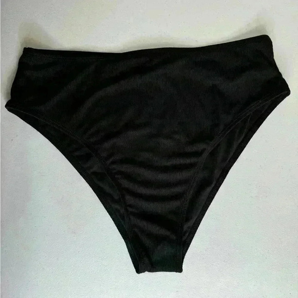SHEIN Other - NEW SHEIN black ribbed cheeky swim bottoms, size 2XL
